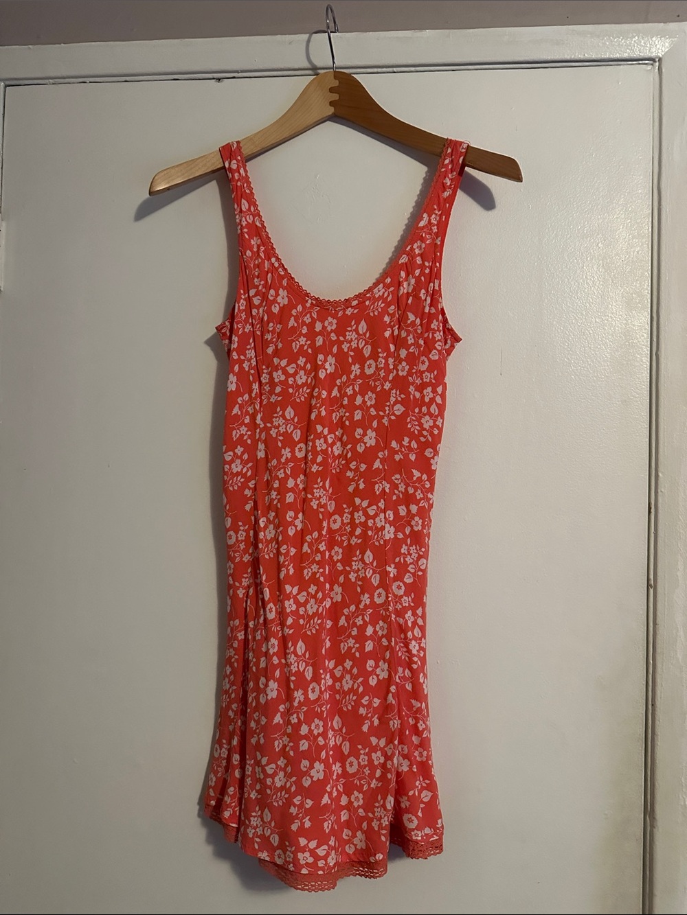 Abercrombie & Fitch Coral Floral Tank Mini Dress